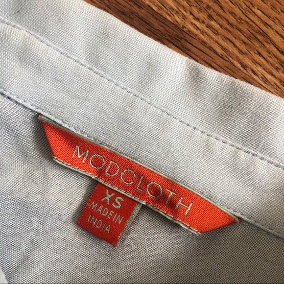 ModCloth light blue button up - Picture 7 of 8